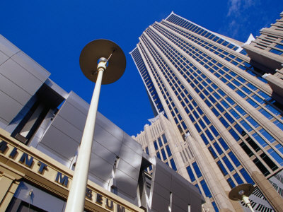 Looking Up At Exterior Of Hearst Tower, Charlotte, Usa by Richard Cummins Pricing Limited Edition Print image