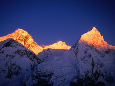 Mt. Everest, Mt. Lhotse And Mt. Nuptse At Sunset From Kala Pattar, Nepal by Grant Dixon Pricing Limited Edition Print image