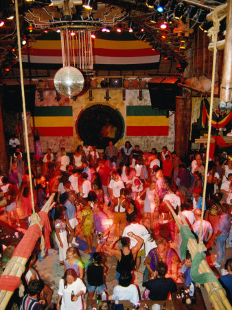 People At Reggae Theme Night In Pub, Ko Samui, Surat Thani, Thailand by Bill Wassman Pricing Limited Edition Print image
