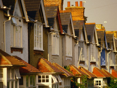 Row Of House Facades, Oxford, England by Jon Davison Pricing Limited Edition Print image