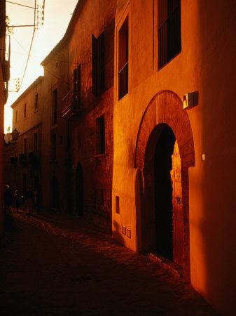 Facade Of D'alt Vila, Old Walled Town, Ibiza City, Balearic Islands, Spain by Jon Davison Pricing Limited Edition Print image