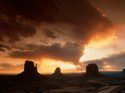 Sunset Over Rock Formations, Monument Valley Navajo Tribal Park, Arizona, Usa by Curtis Martin Pricing Limited Edition Print image