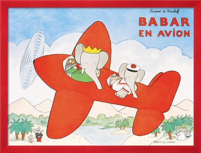 Babar En Avion by Laurent De Brunhoff Pricing Limited Edition Print image