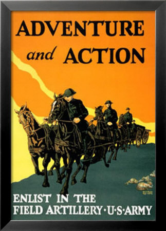 Adventure And Action, Enlist In The Field Artillery by Harry S. Mueller Pricing Limited Edition Print image