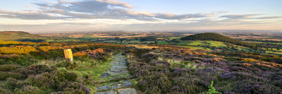 The Sun Rises Over The Cleveland Way And Whorl Hill Near Faceby, North Yorkshire Moors, Yorkshire, by Lizzie Shepherd Pricing Limited Edition Print image