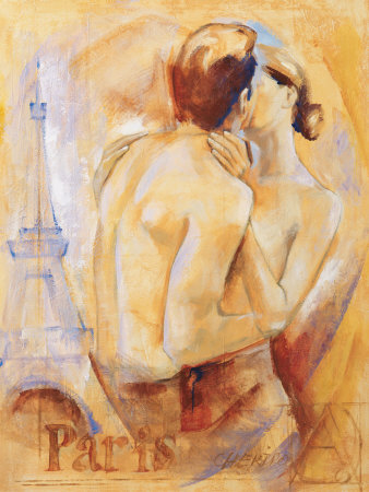 Kiss In Paris by Talantbek Chekirov Pricing Limited Edition Print image