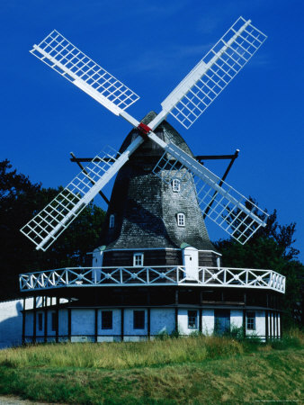 Traditional Windmill In Aero, Funen, Denmark by Jon Davison Pricing Limited Edition Print image