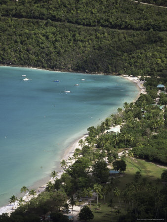 Aerial View Of Magens Bay, St. Thomas by Walter Bibikow Pricing Limited Edition Print image