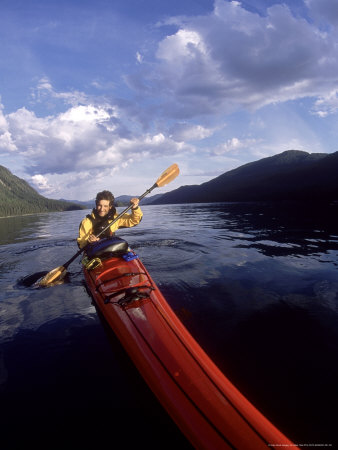 Kayaking Near Blake Island In Blake Channel, South East Alaska by Mike Tittel Pricing Limited Edition Print image