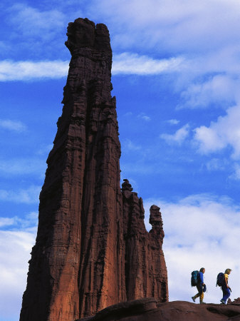 People Hiking, Fisher Towers, Ut by Greg Epperson Pricing Limited Edition Print image