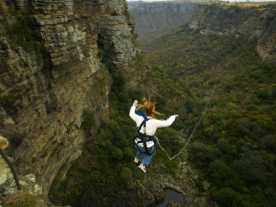 Bungy Jumping At Oribi Gorge Nature Reserve, Kwazulu-Natal, South Africa by Roger De La Harpe Pricing Limited Edition Print image