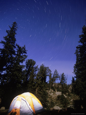 Tent At Night, Wy by Nels Akerlund Pricing Limited Edition Print image
