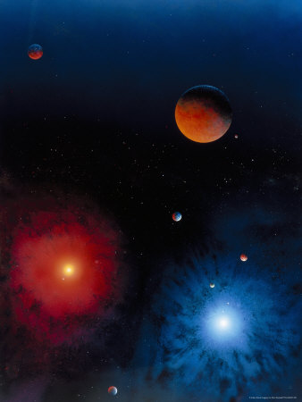 Space Illustration Titled Novae Munda by Ron Russell Pricing Limited Edition Print image