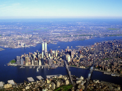 Aerial View Of Downtown Manhattan, New York by Paul Katz Pricing Limited Edition Print image