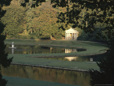 Studley Royal, View Of Temple Over Lake, Fountains Abbey North Ripon, North Yorkshire by Clive Boursnell Pricing Limited Edition Print image