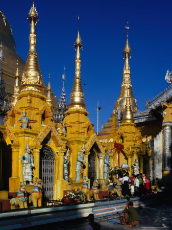 Smaller Shrines Outside Shwedagon Pagoda, Yangon, Mandalay, Myanmar (Burma) by Bill Wassman Pricing Limited Edition Print image