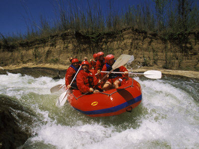 River Rafting On The Ash River With Ash River Adventures, Clarens, Free State, South Africa by Roger De La Harpe Pricing Limited Edition Print image