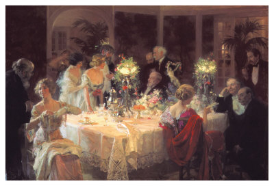 The End Of Dinner by Jules-Alexandre Grün Pricing Limited Edition Print image