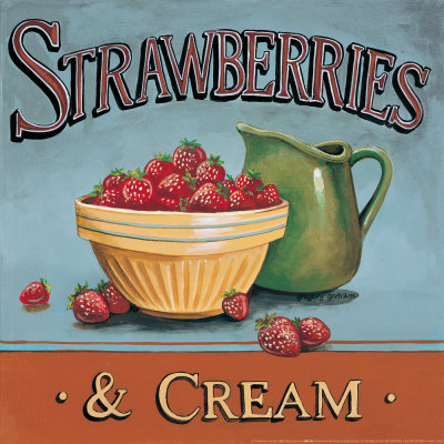 Strawberries & Cream by Gregory Gorham Pricing Limited Edition Print image