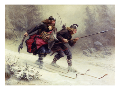Soldiers For The Norwegian King Sverre, Torstein Skevla And Skjervald Skrukka by Knud Bergslien Pricing Limited Edition Print image