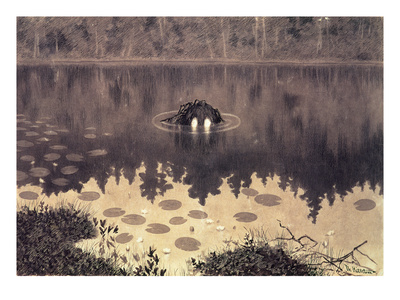 Nokken, 1887 (W/C And Ink On Paper) by Theodor Severin Kittelsen Pricing Limited Edition Print image