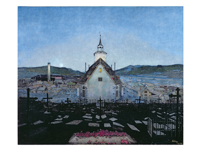 Night (Coloured Pencil On Paper) by Harald Oscar Sohlberg Pricing Limited Edition Print image