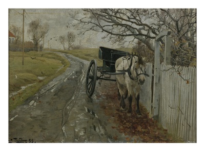 The Doctor's Horse, 1888 (Oil On Canvas) by Fritz Thaulow Pricing Limited Edition Print image