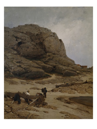 From Ogna On Jaeren, 1879 (Oil On Canvas) by Nikolai Martin Ulfsten Pricing Limited Edition Print image
