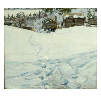 Untitled - Winter Landscape (Oil On Canvas) by Gustav Wentzel Pricing Limited Edition Print image