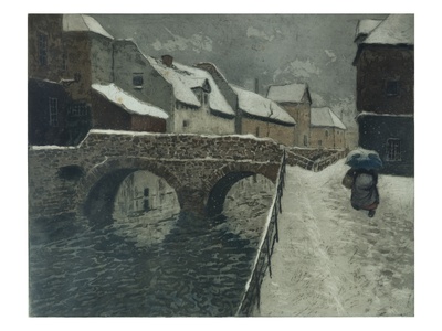 Bridge In Amiens (Colour Etching) by Fritz Thaulow Pricing Limited Edition Print image