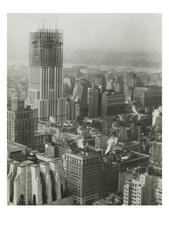 View Of The Building From A Distance During Construction by Lewis Wickes Hine Pricing Limited Edition Print image