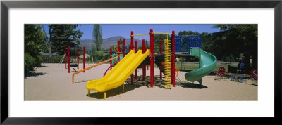 Slides In A Playground, Yountville, Napa Valley, California, Usa by Panoramic Images Pricing Limited Edition Print image