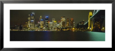 Sydney Harbor Bridge Lit Up At Night, Sydney, New South Wales, Australia by Panoramic Images Pricing Limited Edition Print image