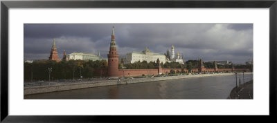 Buildings Along Grand Kremlin Palace, Moskva River, Moscow, Russia by Panoramic Images Pricing Limited Edition Print image