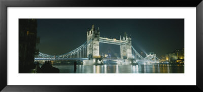 Bridge Lit Up At Night, Tower Bridge, London, England by Panoramic Images Pricing Limited Edition Print image