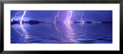 Lightning Over The Sea by Panoramic Images Pricing Limited Edition Print image