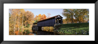 Bridge Crossing Over The Lake, Fallsburg Park, Michigan, Usa by Panoramic Images Pricing Limited Edition Print image