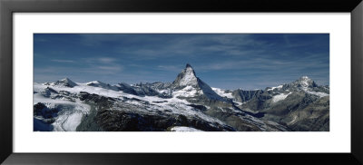 Snow On Mountains, Matterhorn, Valais, Switzerland by Panoramic Images Pricing Limited Edition Print image