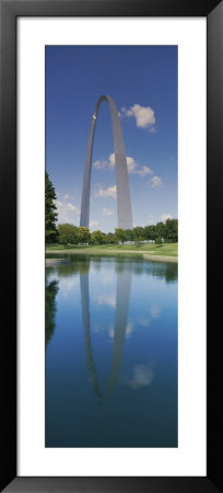 Reflection Of An Arch Structure In A River, Gateway Arch, St. Louis, Missouri, Usa by Panoramic Images Pricing Limited Edition Print image