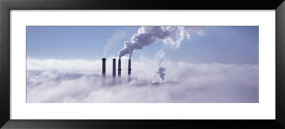 Smoke Emitting From Chimneys, Indiana, Usa by Panoramic Images Pricing Limited Edition Print image