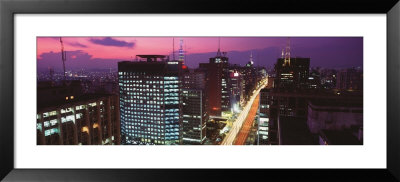 Paulista Avenue In The Evening, Sao Paulo, Brazil by Panoramic Images Pricing Limited Edition Print image