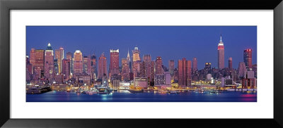 Skyscrapers At Dusk, West Side, New York, Usa by Panoramic Images Pricing Limited Edition Print image