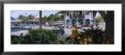 Golf Carts And Cars Parked On A Street, Boca Grande, Gasparilla Island, Florida, Usa by Panoramic Images Pricing Limited Edition Print image