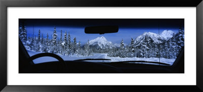 Road Viewed From A Car, Cone Mountain, Kananaskis Country, Alberta, Canada by Panoramic Images Pricing Limited Edition Print image