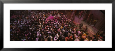 People Celebrating Holi, Braj, Mathura, Uttar Pradesh, India by Panoramic Images Pricing Limited Edition Print image