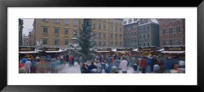 Large Group Of People At A Christmas Festival, Julmarknad, Stockholm, Sweden by Panoramic Images Pricing Limited Edition Print image