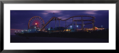 Santa Monica Pier At Dusk, Santa Monica, California, Usa by Panoramic Images Pricing Limited Edition Print image