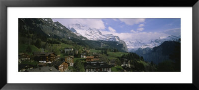 Village On A Hillside, Wengen, Switzerland by Panoramic Images Pricing Limited Edition Print image