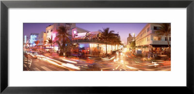 Traffic On A Road, Ocean Drive, Miami, Florida, Usa by Panoramic Images Pricing Limited Edition Print image