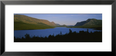 Mountains Along A River, Trout Pond, Gros Morne National Park, Newfoundland And Labrador, Canada by Panoramic Images Pricing Limited Edition Print image